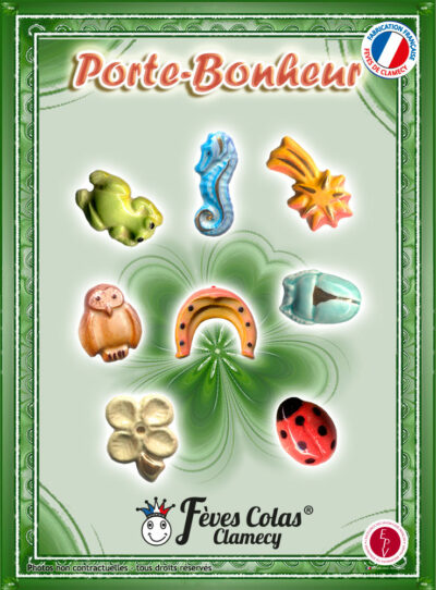 Les porte-bonheur - Collection de fèves sur son affiche