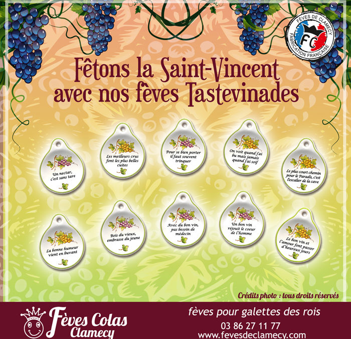 Pour la Saint Vincent : la collection de fèves Tastevinades