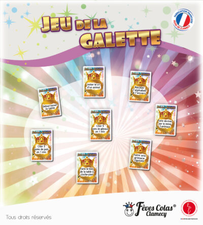 Collection de 8 fèves sur le thème du jeu - Artisanat Français