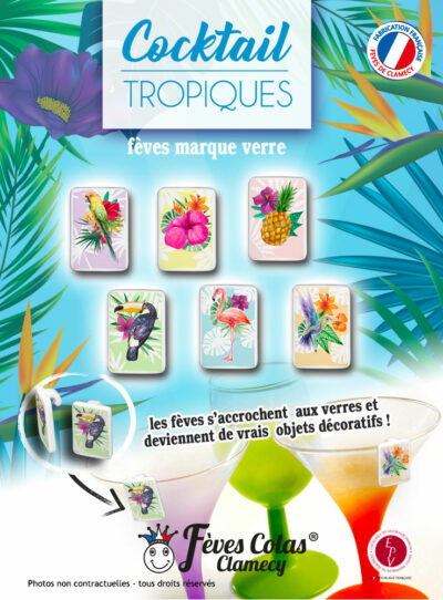 Cocktail tropiques - Collection de fèves sur son affiche