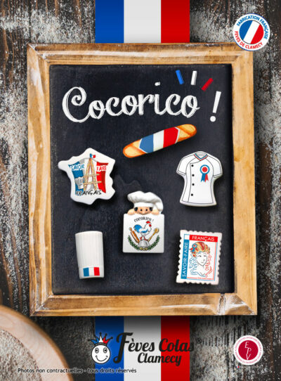 Cocorico - Collection de fèves sur son affiche