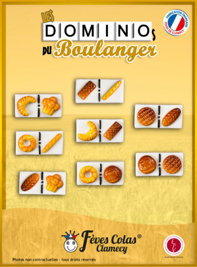 Dominos du boulanger - Collection de fèves sur son affiche