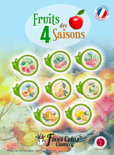 Fruits des 4 saisons - Collection de fèves sur son affiche