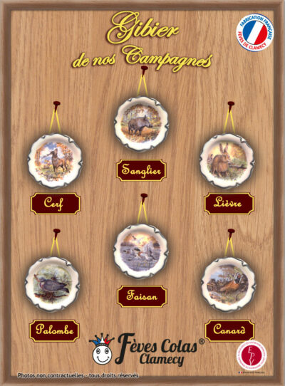 Gibiers de nos campagnes - Collection de fèves sur son affiche