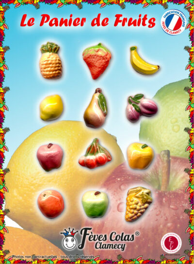 Panier de fruits - Collection de fèves sur son affiche