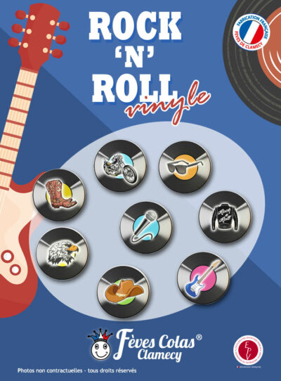 Collection Rock'nroll vinyle - Collection de fèves sur son affiche