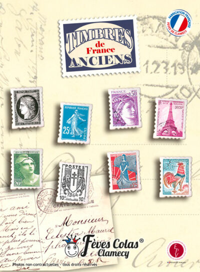 Timbres de France anciens - Collection de fèves sur son affiche